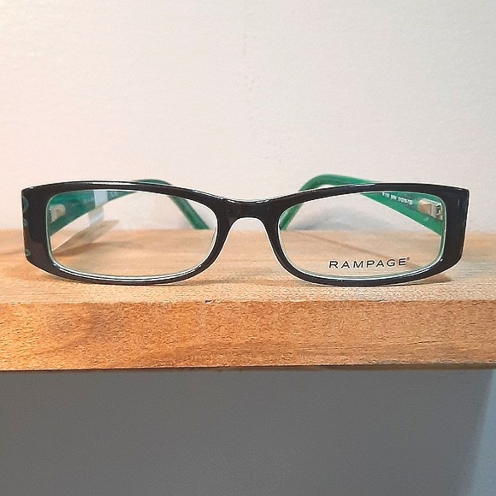 NEW prescription-ready Eyeglass Frame, RAMPAGE brown/green, 51-16-135